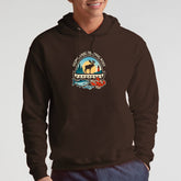 JERZEES® NuBlend® Midweight Hoodie – Heat-Pressed Ugpi’Ganjig Trading Post Logo (Brown)